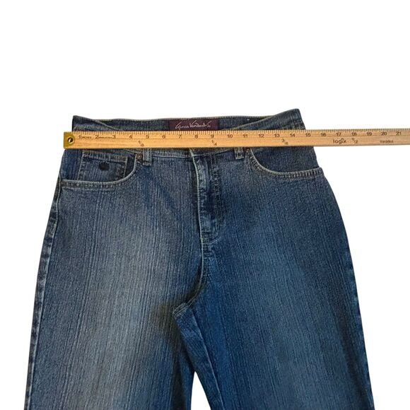 Gloria Vanderbilt Women’s 6 Dark Wash Straight Leg High Rise Denim Jeans Classic - Picture 6 of 9